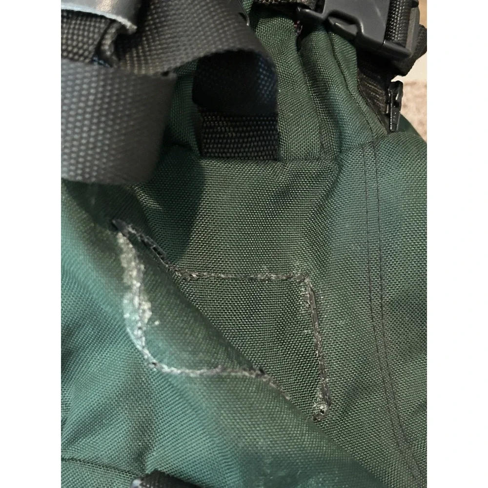 Vtg. 90's JANSPORT Large Green Hiking Backpack 3 in 1 Convertible Travel Bag‎